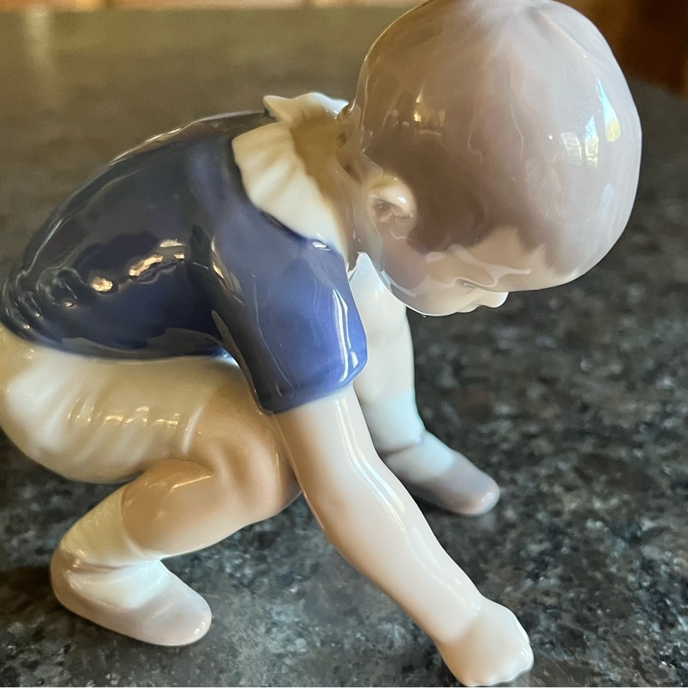 2 pc Bing & Grondahl Denmark Boy 1636BL and Goose 1902 - Picture 4 of 12